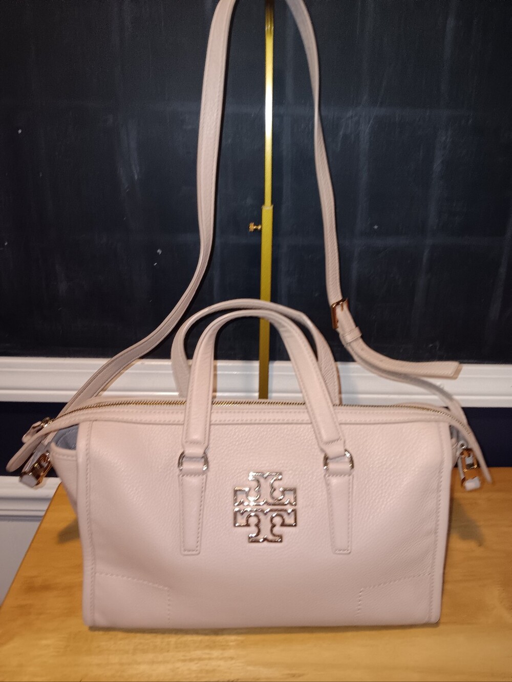 Tory Burch Leather 2 Way Bag With Long Strap